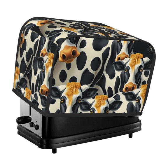 2-Slice Toaster Cover, Waterproof Dust Cover, Protective Sleeve for Small Kitchen Appliances, Cow Cool Print