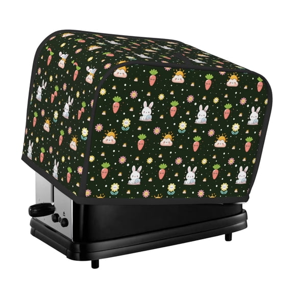 2-Slice Toaster Cover, Waterproof Dust Cover, Protective Sleeve for Small Kitchen Appliances, Cute Bunny Carrot Rabbit