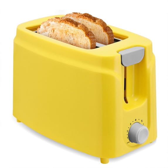 2 Slice Toaster,Extra Wide Slot with 7-Shade Toast Settings & Removable Crumb Tray,for Toasting Bread,Waffle or Bagel,750W,Yellow