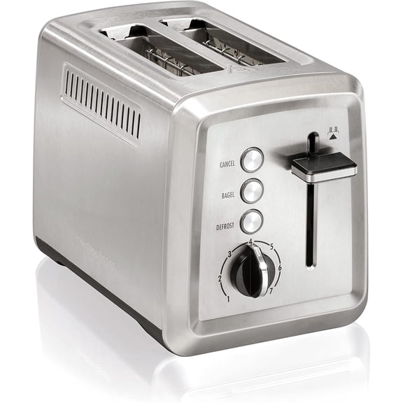 2 Slice Toaster with Extra-Wide Slots, Bal Setting, Toast Boost, Slide-Out Crumb Tray, Auto-Shutoff & Cancel Button, Defrost Function, Stainless Steel (22794)