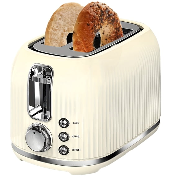 2 Slice Toaster, Wide Slots, Auto Shut Off, 6 Shade Setting, Perfect For Fruit Bread, Bagels, Waffles, Frozen Options, Easy Clean Crumb Tray, Black