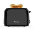 thumbnail image 1 of 2 Slice Toaster with Wide Slots 6 Level Browning Control,Removable Easy to Clean Crumb Tray,Auto Shut-off and Cancel Button Stainless Steel, Black, 1 of 12