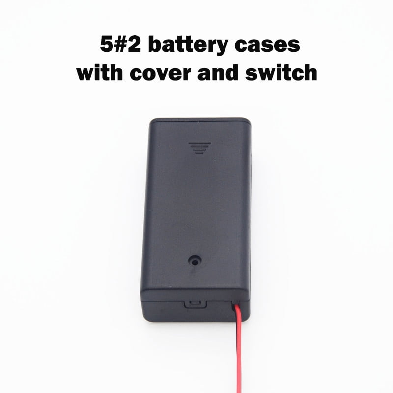 2 Slot AA Battery Holder AA Battery Box 2xAA Battery Case With Switch