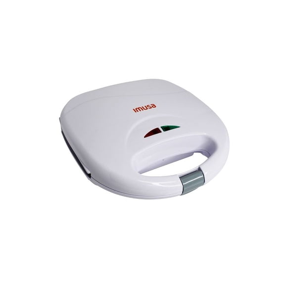 2-Slot Electric Sandwich Maker, White, 750W Nonstick Sandwich Toaster with Locking Lid for Grilled Cheese, Paninis, Breakfast Sandwiches, and Quick Meals