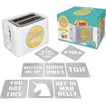 thumbnail image 1 of 2-Slot Impression Toaster with 8 Interchangeable Happy Morning Novelty Design Plates - Make Breakfast Happy! Fun Gift, 1 of 3