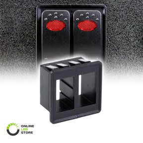 2-Slot Rocker Switch Panel [Industry Standard Fit] [Heavy Duty] [Expandable Design] [Professional Look] Automotive Mount Toggle Switch Housing