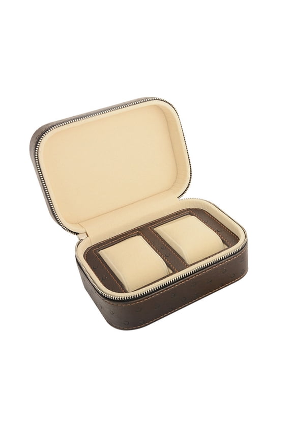 2 Slots Exquisite Watches Storage Box Holder Dustproof Anti-scratch for Personal