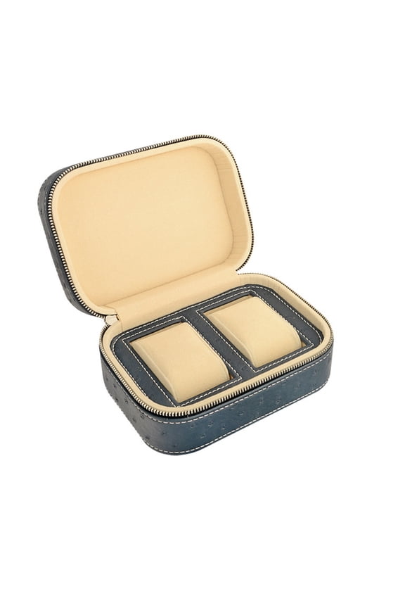 2 Slots Exquisite Watches Storage Box Holder Dustproof Anti-scratch for Personal