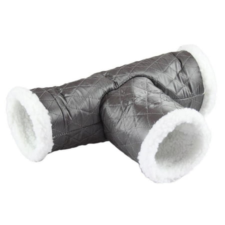 2/ Small Animal Tunnel Cotton Hamster Guinea Exercise Toys , Gray