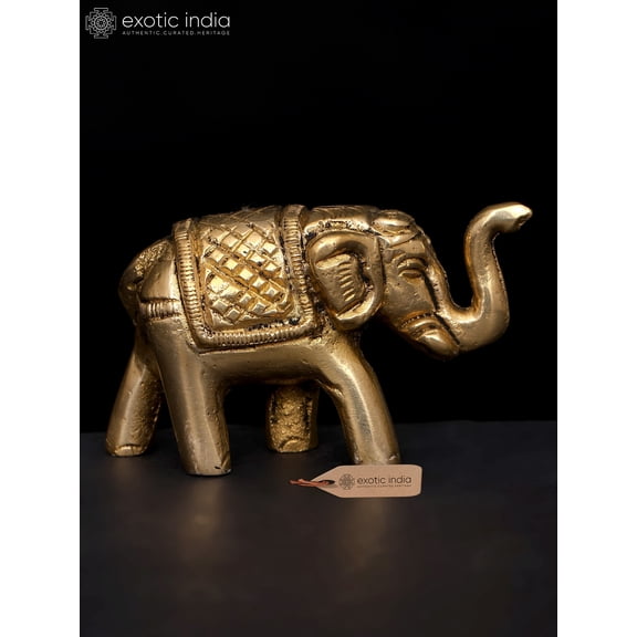 2" Small Decorative Elephant Brass Statue