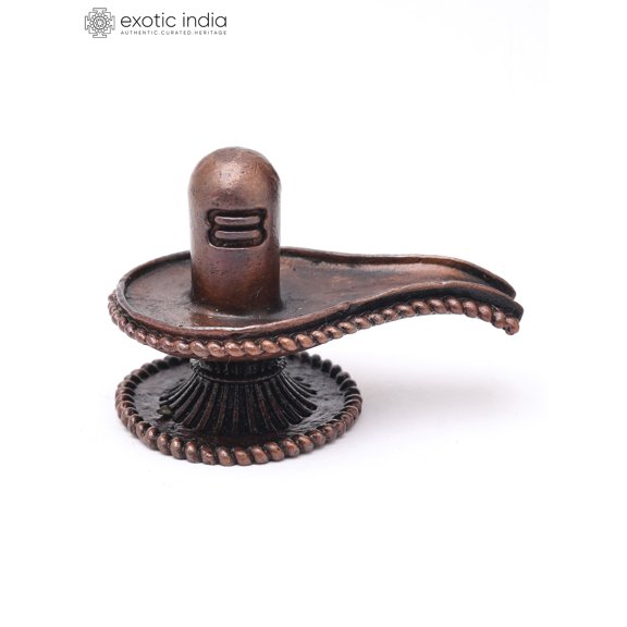 2" Small Shiva Lingam with Sacred Base | Handmade | Copper Statue