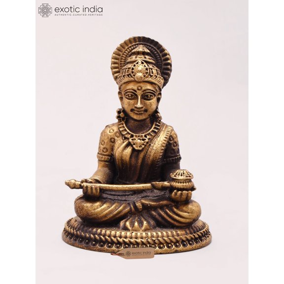2'' Small Size Goddess Annapurna | Copper Statue