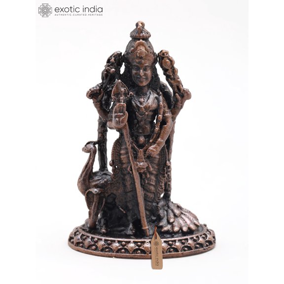 2" Small Standing Lord Murugan (Karttikeya) | Copper Statue