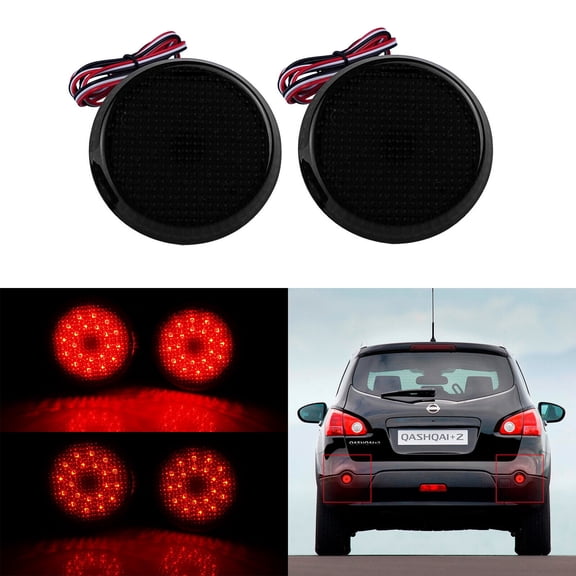 2 Smoked Lens Bumper Reflector LED Tail Brake Stop Light For 2011-2013 Toyota Sienna SE and Limited Edition only
