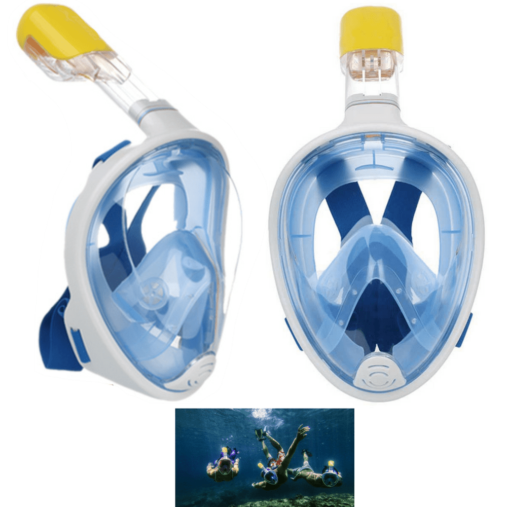 2 Snorkel Mask Set - 180 Degree Full Face Snorkel Masks for Adult or ...