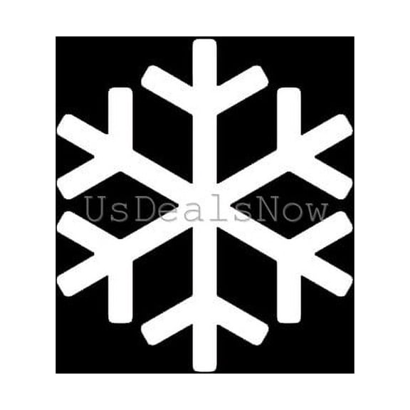 (2)Snow Season Holiday Home Decor Snowflake Vinyl Decal Car Window Sticker WHITE