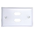 thumbnail image 1 of Wall Plate, White, 2 Port DB9 / HD15 (VGA), Single Gang, Painted Stainless Steel, 1 of 3