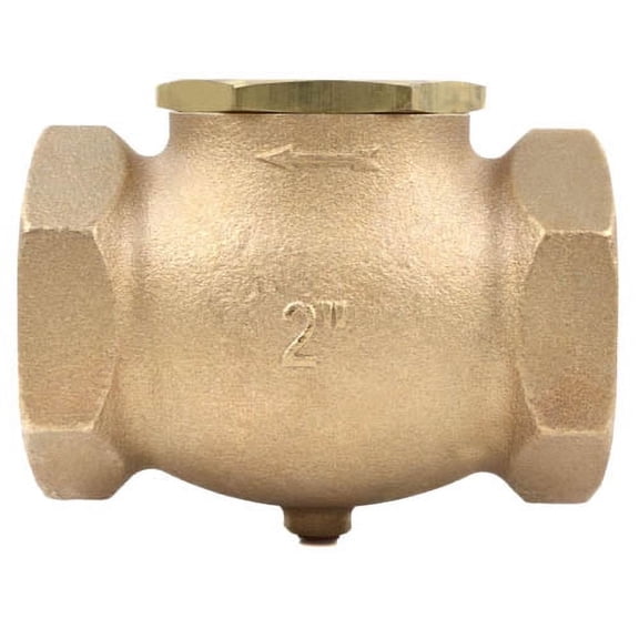 2" Solid Cast Brass In Line Horizontal In Line Check Valve Air Compressor WOG