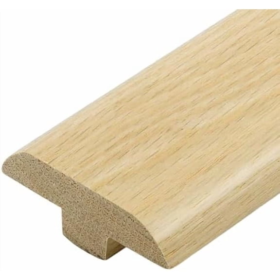 2" Solid Red Oak T-molding 3/4" High Unfinished T Molding Floor Transition Strip, 3 FT Long Wood Threshold Doorways Reducer Interior Threshold Overlap Floor Transition Strip