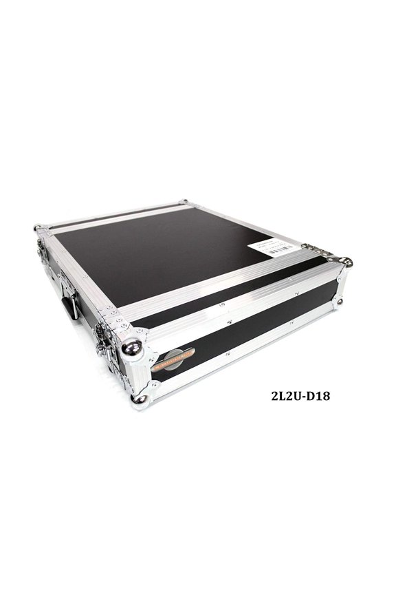2 Space Two Lid Heavy Duty Flight Case Tour Flight 2U Rack by CedarsLink 27"x21