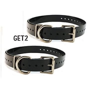 2 SparkyPetCo 3/4" Roller Buckle High Flex Dog Strap For Garmin Dogtra Petsafe Sportdog E Collar, Black