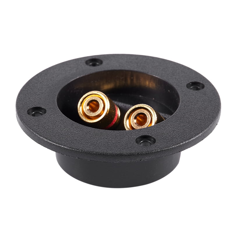 2 Speaker Car Box Terminal Round Spring Cups Connector Subwoofer