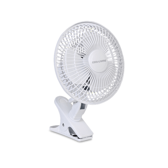 2 Speed Clip-on Fan 6 inch, with Strong Clamp, Powerful Airflow, Adjustable Tilt, Quiet Cooling Desk Fan for Home, Office, Car, Stroller, Garage, Greenhouse, Gyms and Workshops