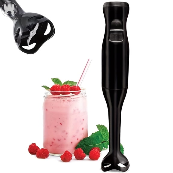 2‑Speed Handheld Immersion Blender, Detachable Shaft for Easy Cleaning, Compact Stick Mixer with Hanging Loop for Smoothies, Soup, Sauces, Baby Food & Milkshakes