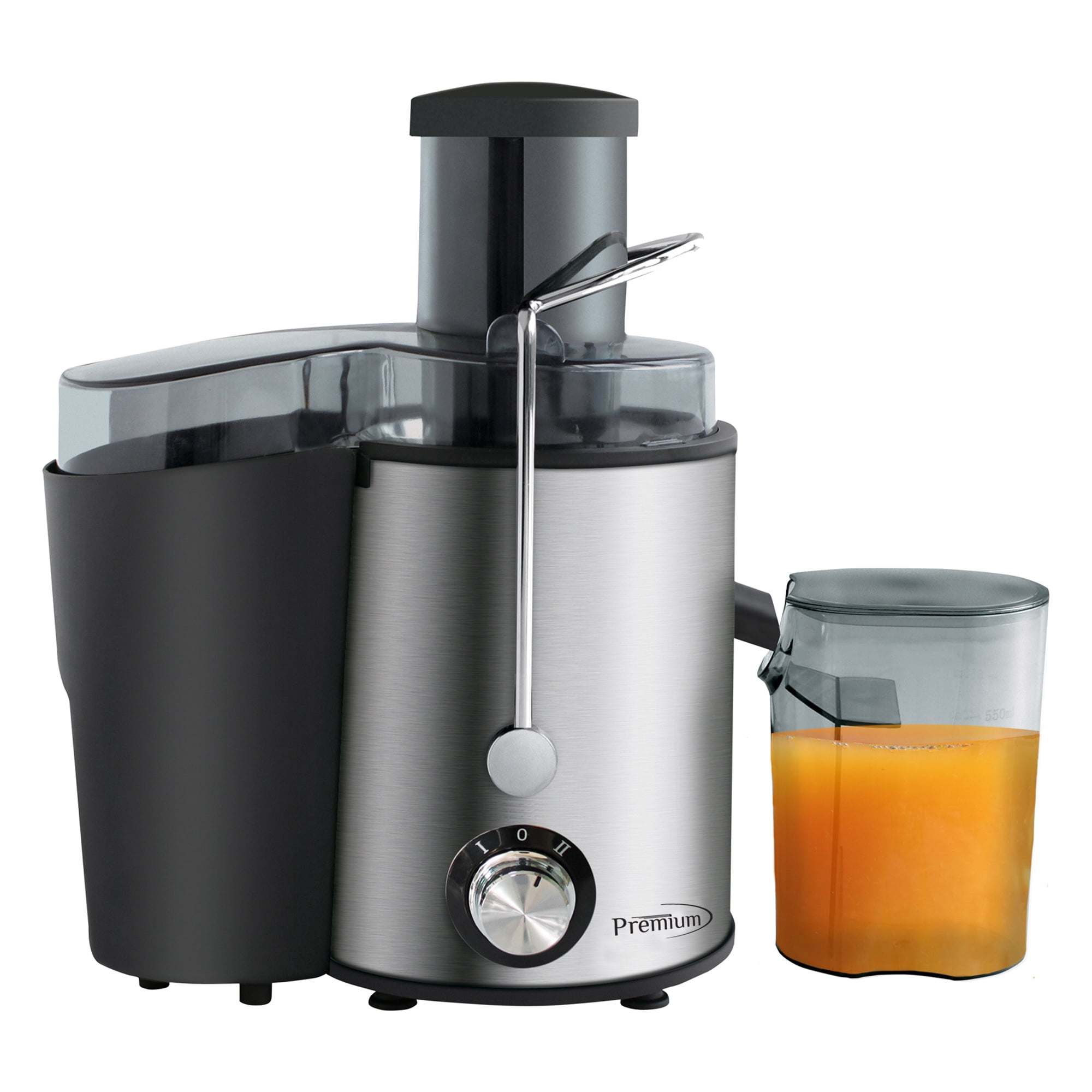 Premium Stainless Steel Electric Juicer with Variable Speed and Pulp Receptacle