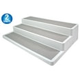thumbnail image 1 of 2 Spice Rack Non Slip 3 Tier Step Shelf Organizer - White - For Kitchen, Refrigerator, Pantry, Cabinet, Cupboards, Countertops & More, 1 of 6