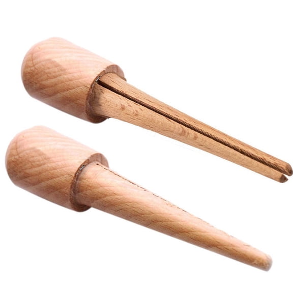 2 Split Wood Tapered Mandrel For Emery Sheets To Use In Polishing Motors - 4"