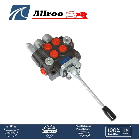 2 Spool 11GPM 3600 PSI Hydraulic Control Valve Double Acting Tractor Loader