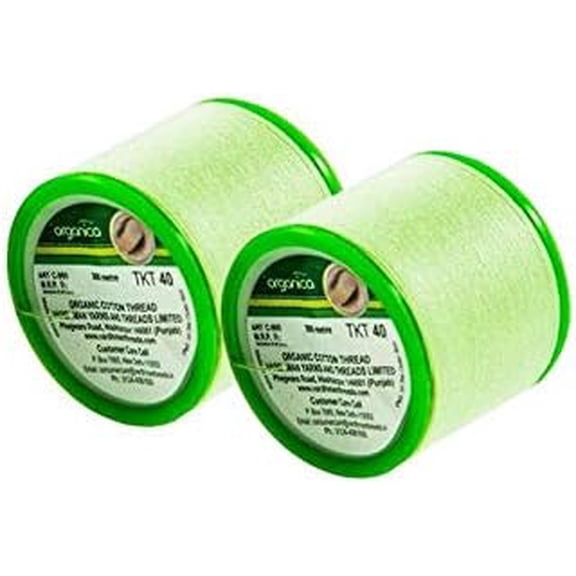 2 Spool X 300M  Organic Cotton Eyebrow Threading Thread - India - Dermaplaning Epilator Tool For Upper Lip Chin Forehead Ibrow Hair Removal
