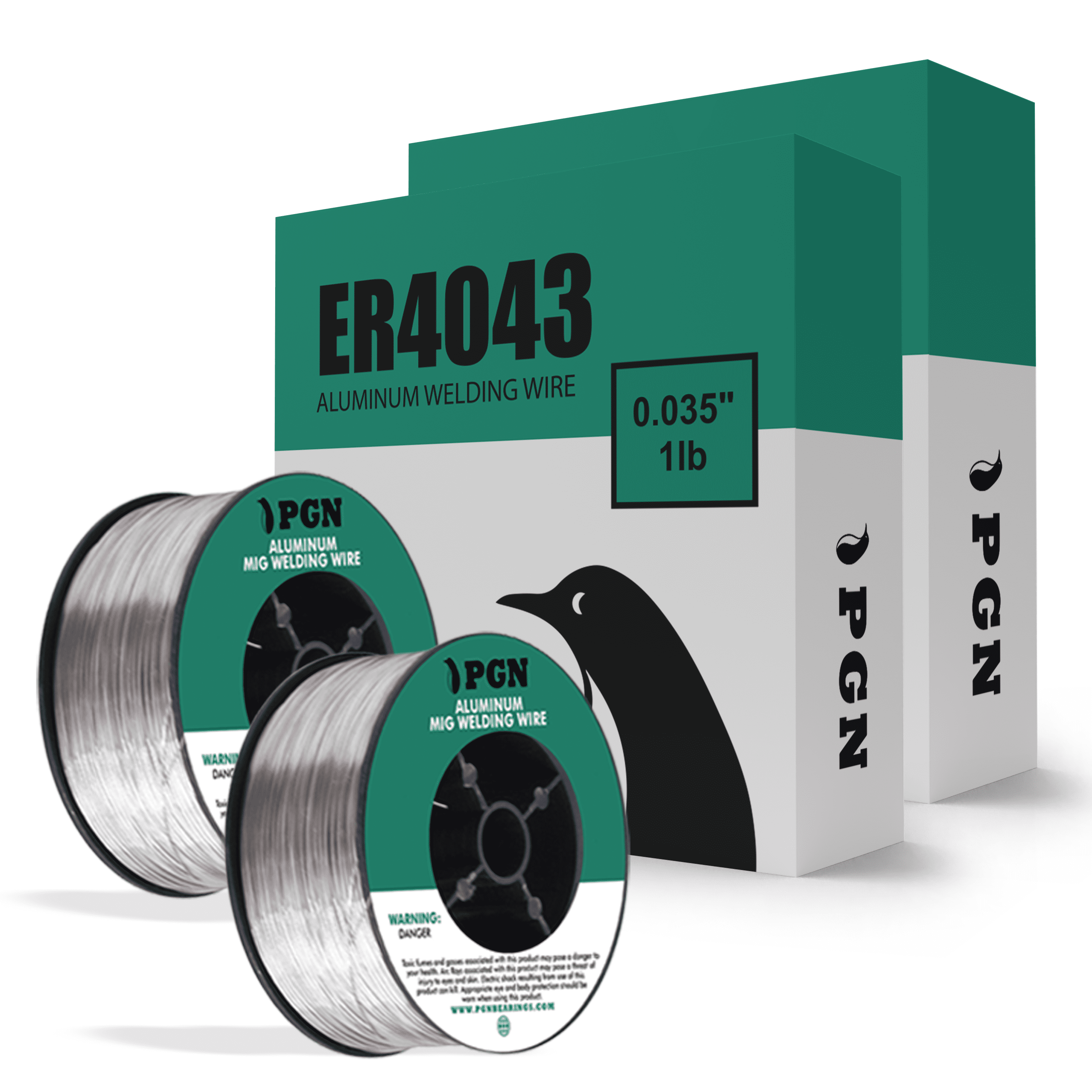 (2 Spools) PGN Aluminum MIG Welding Wire ER40430.035 Inch, 1 Pound