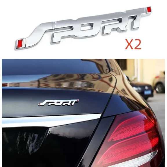 2 Sport Logo Emblem Metal 3D Badge Sticker Car Trunk Decal Accessories Chrome