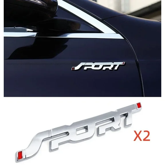 2Sport Logo Emblem Metal Badge Sticker Trunk Decal Car Suv Accessories Chrome