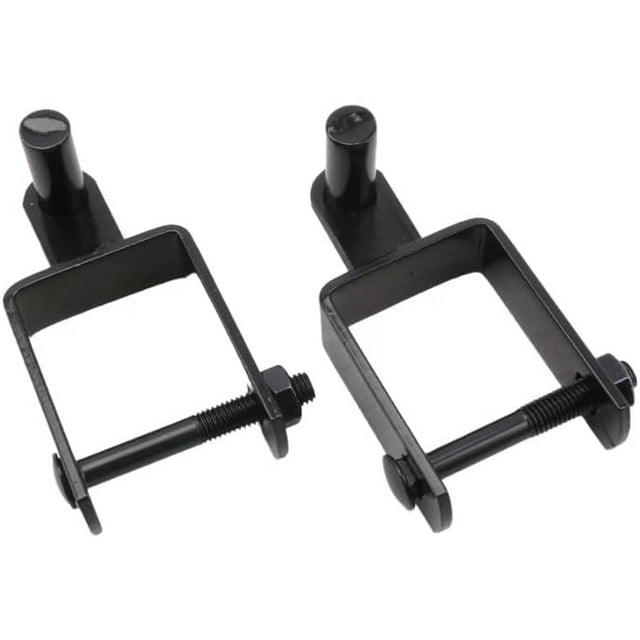 2" Square Male Black Hinge Pair with Bolt and Nut Assembly (5/8" Pintle