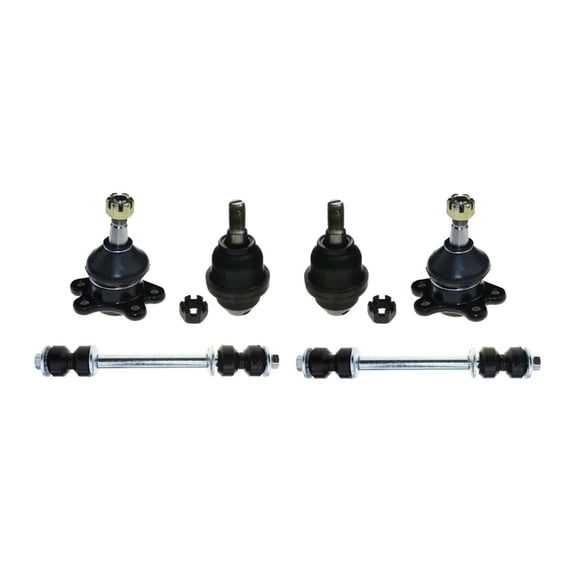 2 Stabilizer Sway Bar Links + 2 Upper Ball Joints + 2 Lower Ball Joints Front Suspension Kit Compatible with 6 Lug Wheels and Stamped Steel Lower Control Arms Fits select: 1995-2000 CHEVROLET GMT-400