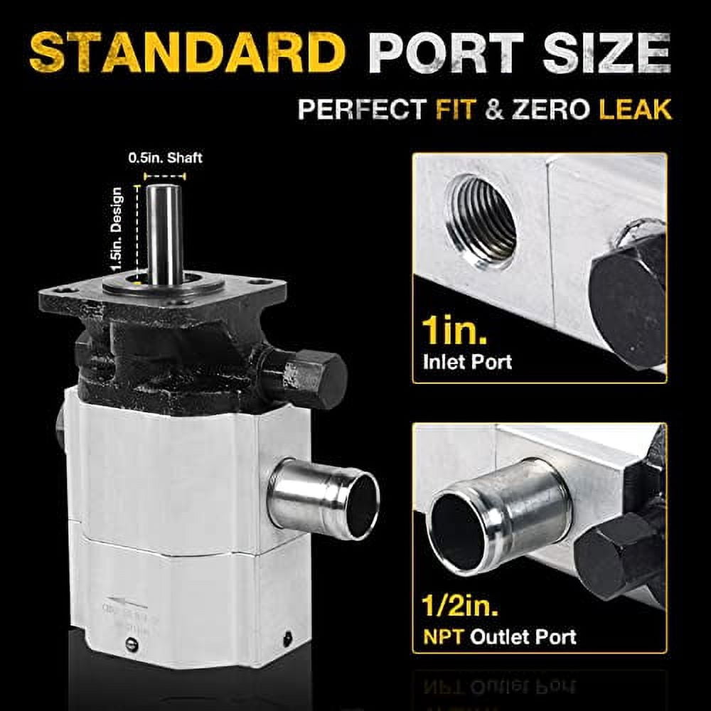 11 GPM Hydraulic Log Splitter Pump 3000PSI With 1/2\" NPT Threads 3600 RPM Aluminum Pump Compatible With Log Splitters High Performance Wood Splitter Pump