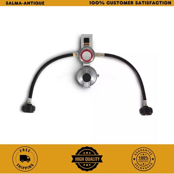 2-Stage Auto Changeover LP Propane Gas Regulator With Two 12 Inch Pigtails