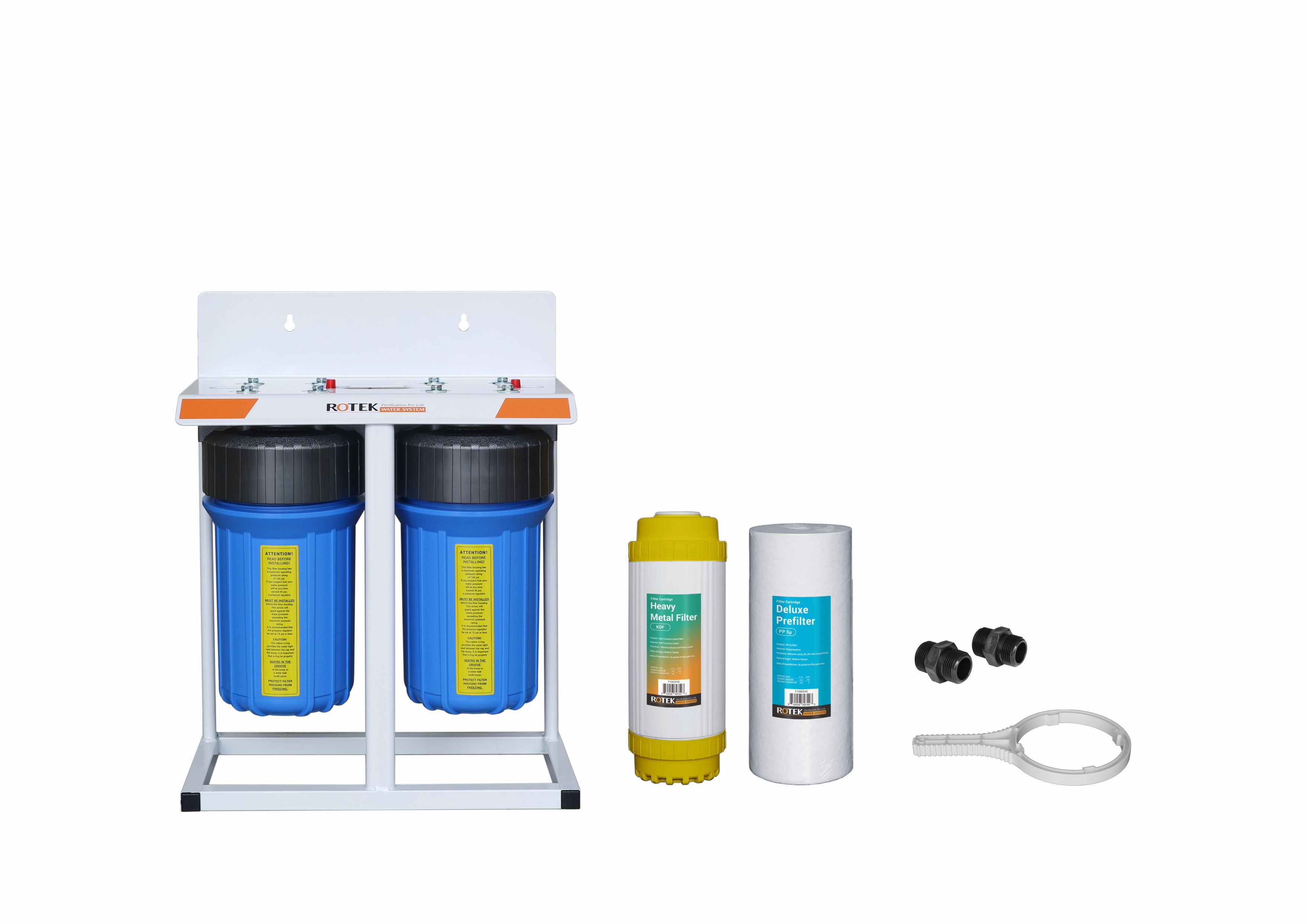2 Stage - Whole House Water System with 10" x 4.5" Heavy Metals (SED, KDF)