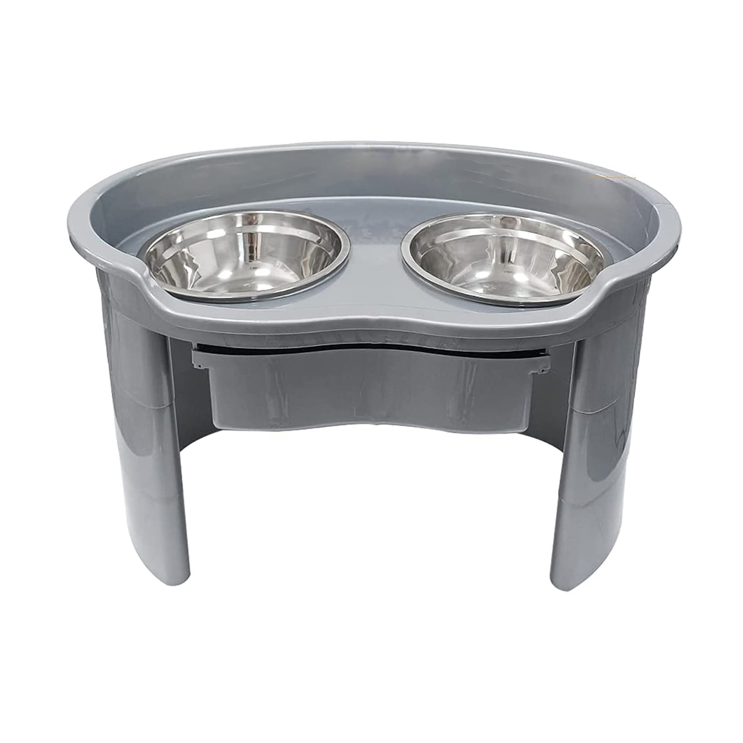 Stainless Steel Adjustable Elevated Dog Cat Food Water Bowls