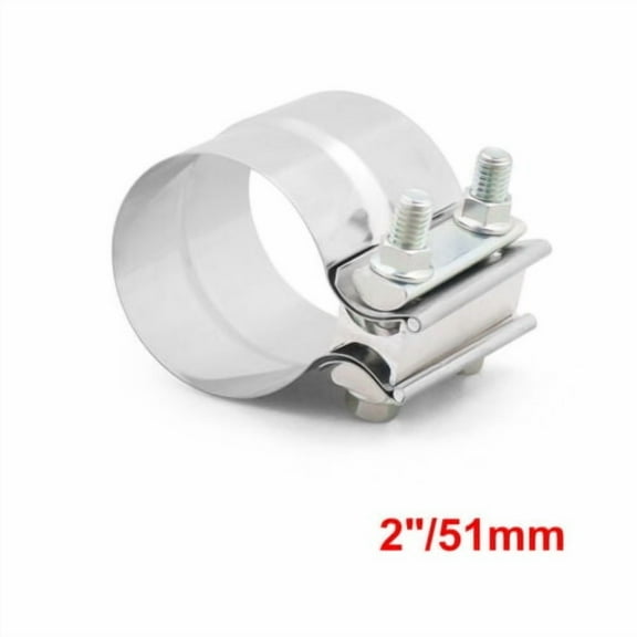 2" Stainless Steel Lap Joint Band Exhaust Clamp Pipe Repair T304 Step Clamp