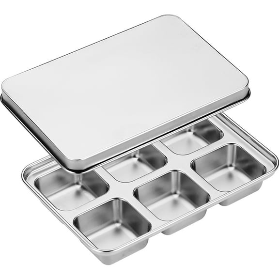 2. Stainless Steel Maker, Big Cubes Design with Lid for Cold Drinks, Cocktails, Storage, Easy