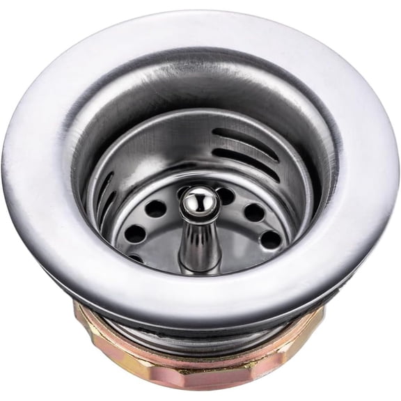 2" Stainless Steel RV Sink Drain Strainer Basket, Prep Bar Sink Drain Assembly, Small Drain Fits 2-Inch Openings