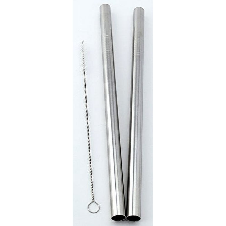 CocoStraw Extra Long Stainless Steel Drinking Straws 10.5' Length 4 Qty - Wide Straight JJ352906