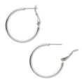 thumbnail image 1 of 2 Stainless Surgical Steel Hoop Earrings with Hinged Leverback Latch (30mm (1 3/16 inch)), 1 of 1