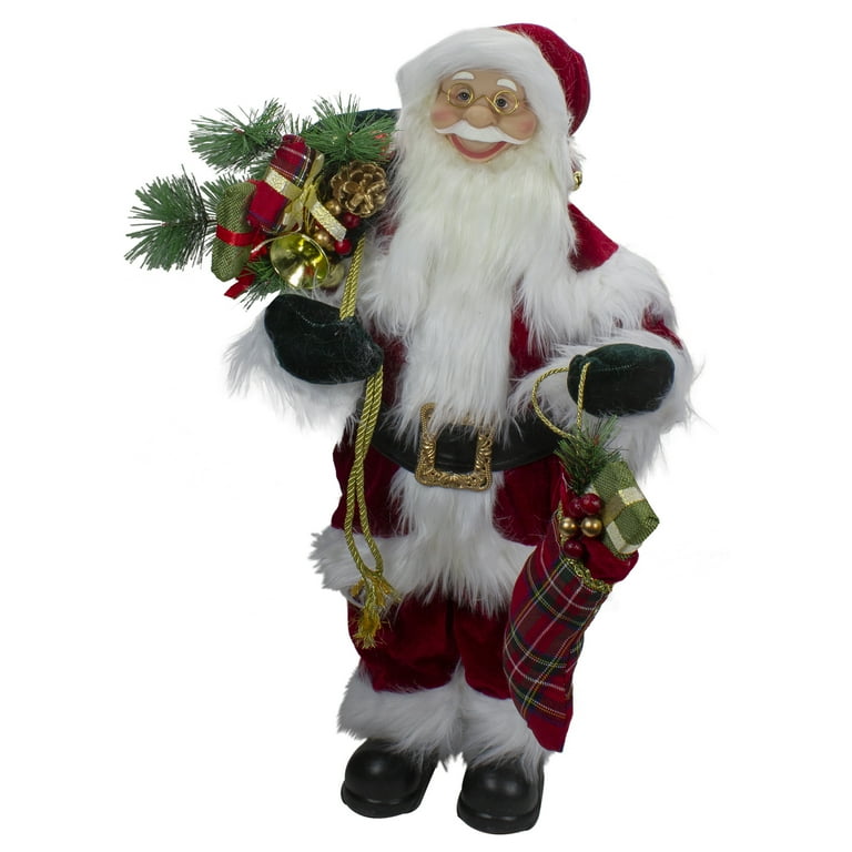 ☆約71cm☆Standing FABRIC SANTA サンタクロース 人形 Amazon.com