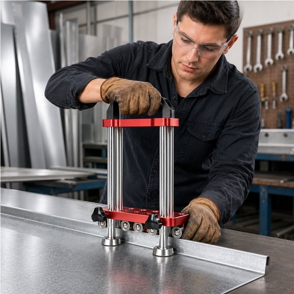 2Station Sheet Metal Roller, MultiFunction Metal Brake Bender, 0100 Bending Range, Lightweight Portable Tool for 0.21.0mm Sheet Metal Thickness, Metal Fabrication Work