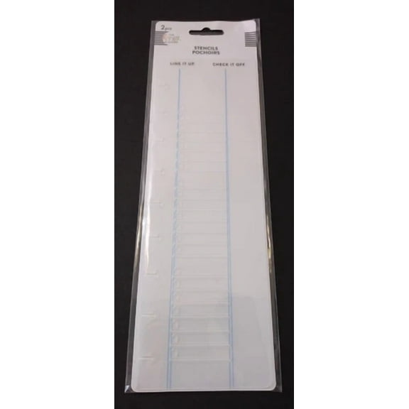 2 Stencils 365 Planner Stencil-Line It Up & Check It Off New Me & My Big Ideas